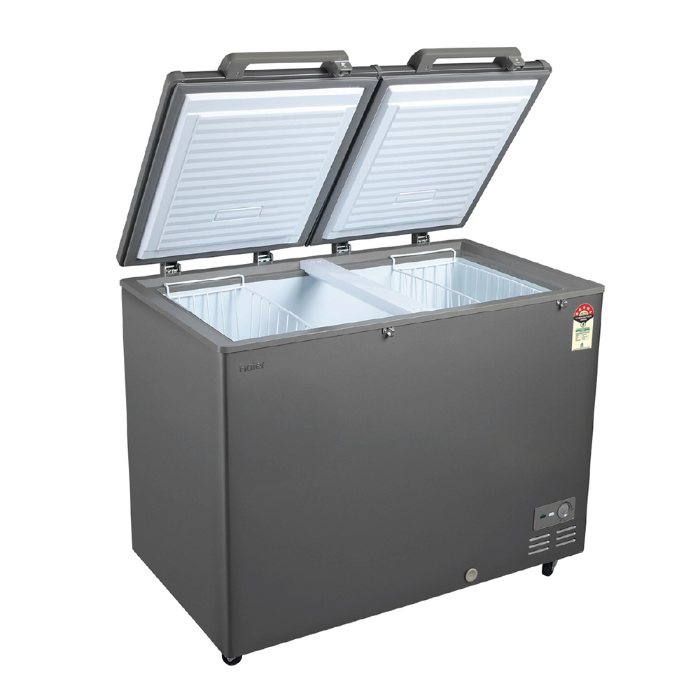 Haier 510 Ltr Double door- Embossed Titanium Grey colour Convertible Hard top Freezer